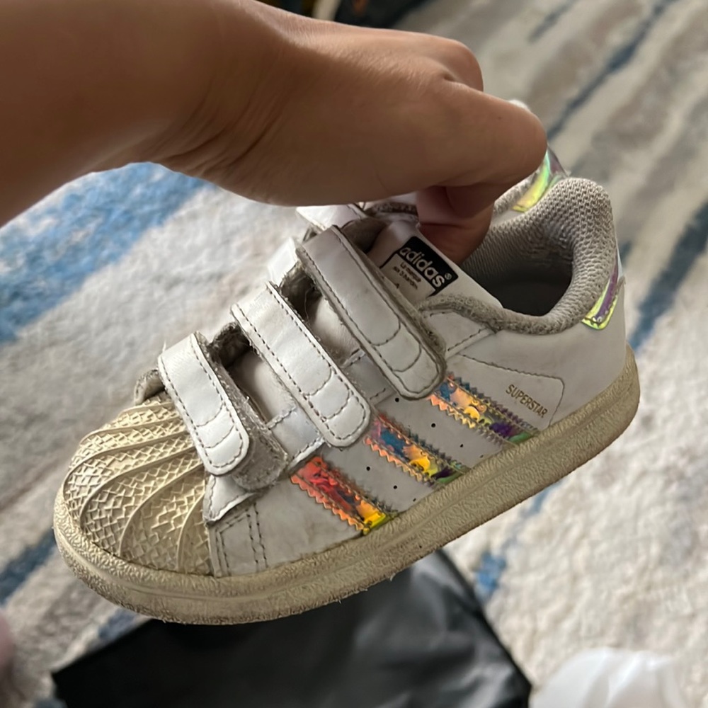 Girls Adidas shell toe sneakers